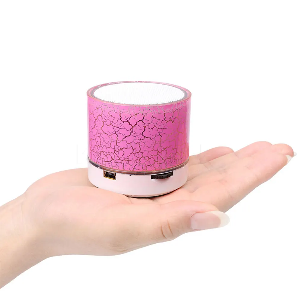 

Hot Selling Wholesale Mini Crack A9 BT Speaker with LED Light Portable Crack Wireless BT Speaker Support TF Card/USB with led