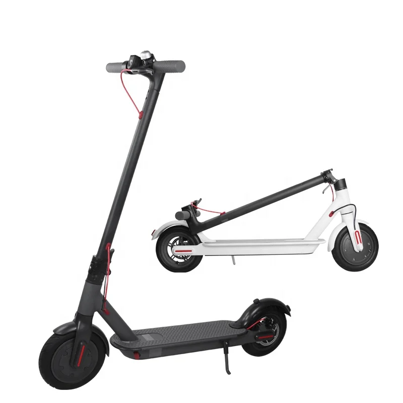 

350w off-road battery folding two wheel adult scooter wholesale electric scooter, Black&white