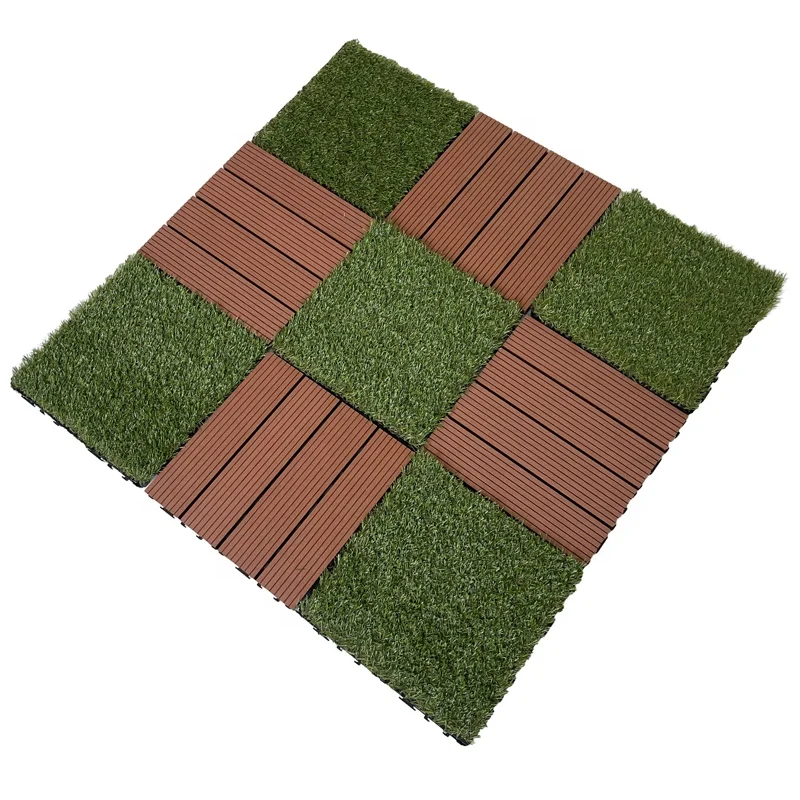 Easy Installation Grass Turf Tiles Garden Landscaping Outdoor Carpet Synthetic Grass