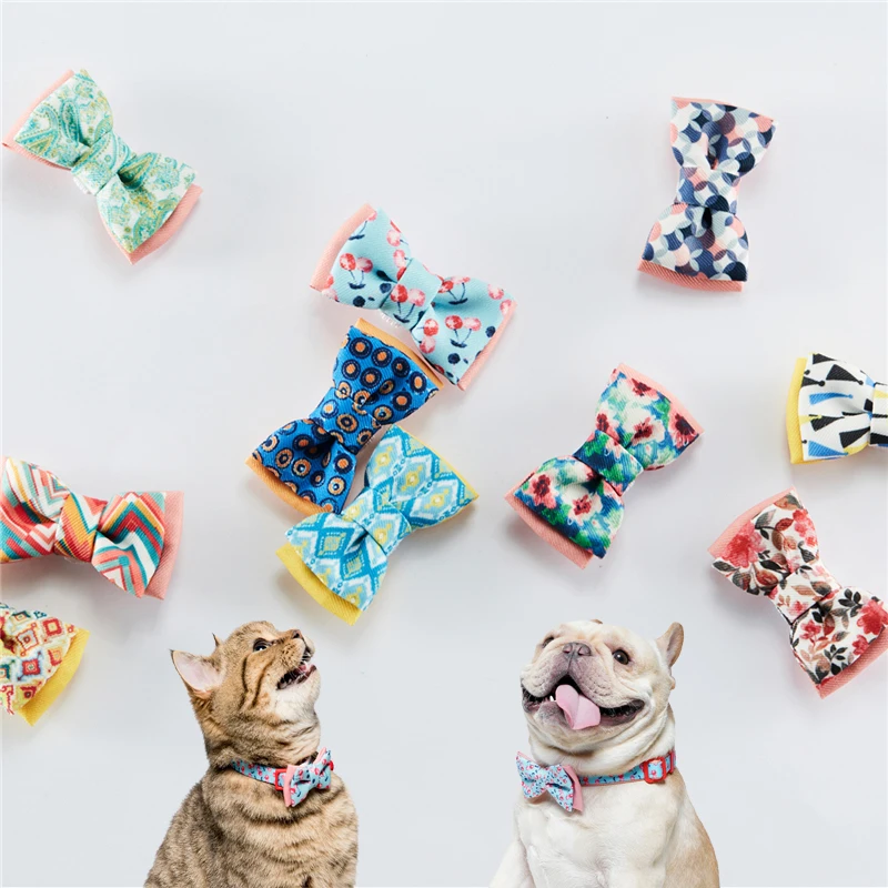 

UFBemo wholesale manufacturer colorful durable fabric webbing dog collar bow tie