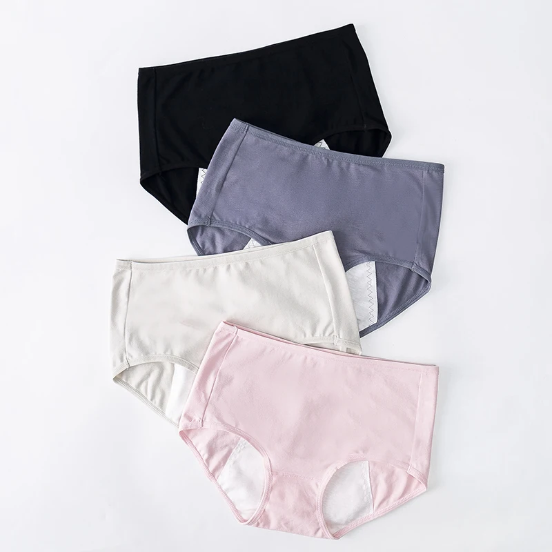 

Wholesale Ladies Leak Proof Menstrual Period Pure Cotton Breathable Sanitary Panties Women Physiological Plus Size Underwear