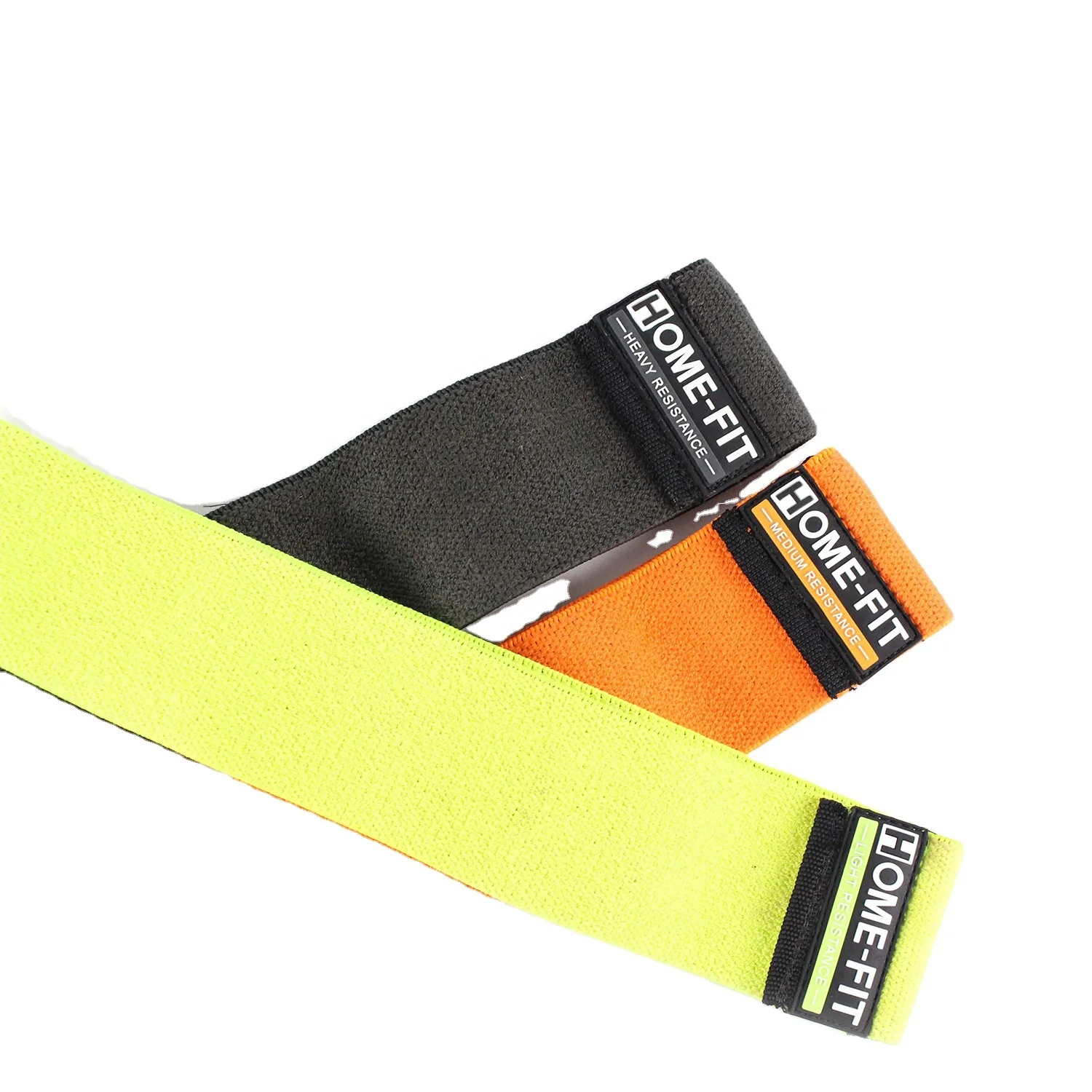 

Home-Fit Soft Hip Leg Circle Resistance Band Fabric Hip Band Cotton Resistance Band Set, Lime orange grey