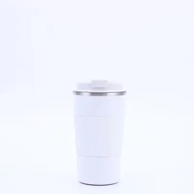 

Wholesale Custom logo power coated reusable Travel Stainless Steel Coffee Mug with plastic Lid, Customized color
