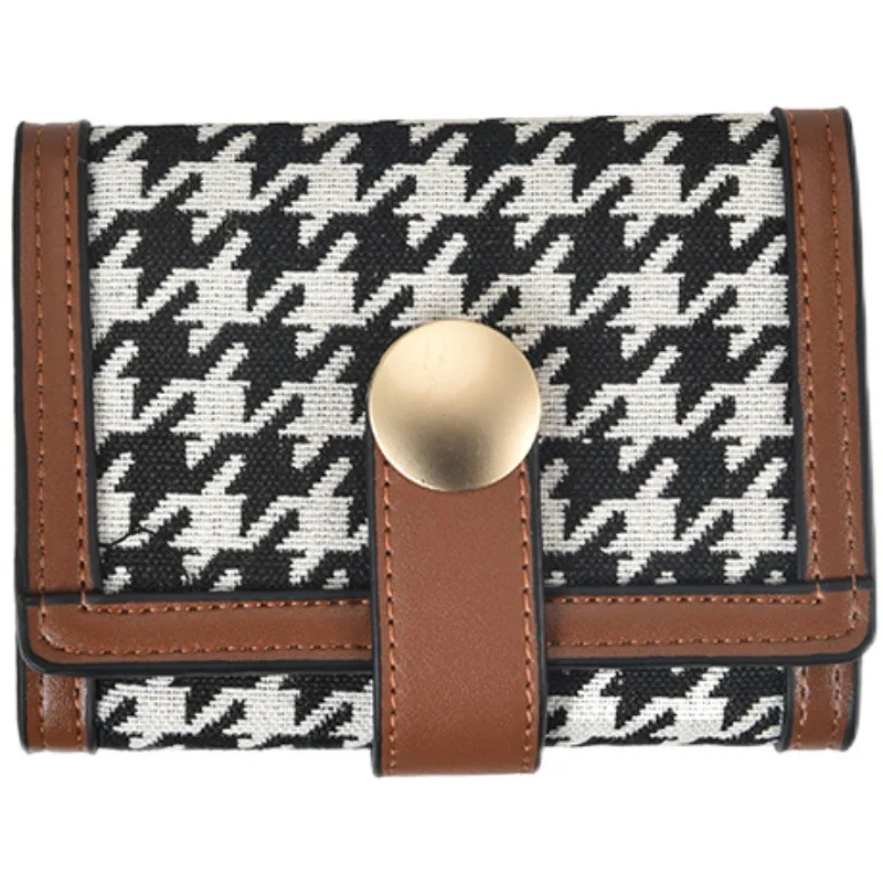 

Wholesale Wallets For Women Fashionable Wallets Ladies Houndstooth Wallet, 2 colors