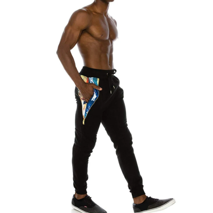 

New Men Hot sale Solid color 3D design jogging pants Muscular man pocket lace Beam foot Fitness trousers, Colors