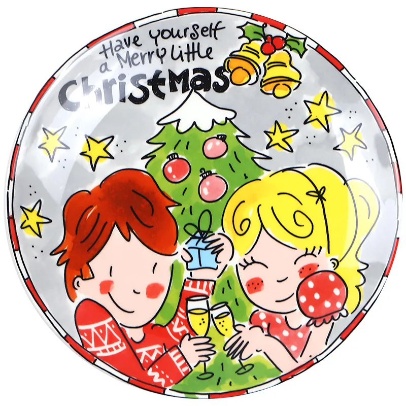 

Blond Ceramic Tableware Dutch Lady Cartoon 8-Inch Plate Dish Early Western Food/Steak Dish Decoration round Plate Dish