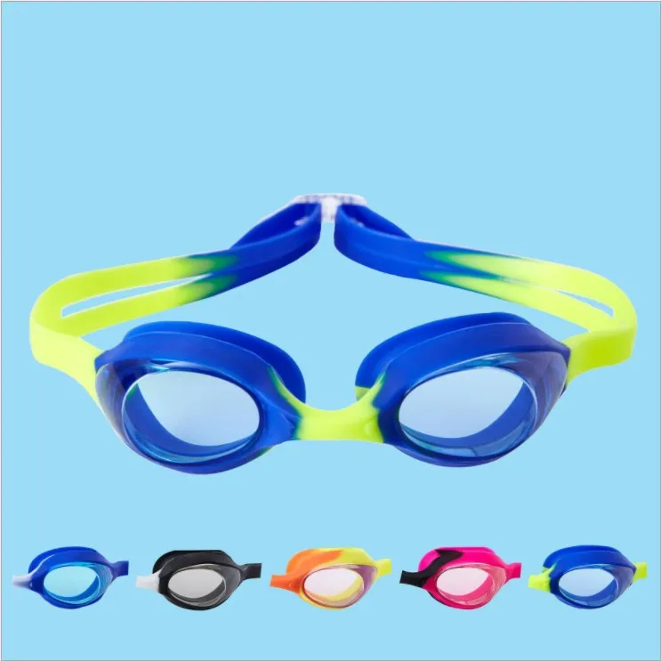 

Kids Googles Funny Silicone Adjustable Nose Swimming Glass For Children Anti fog, 5color can be choosed