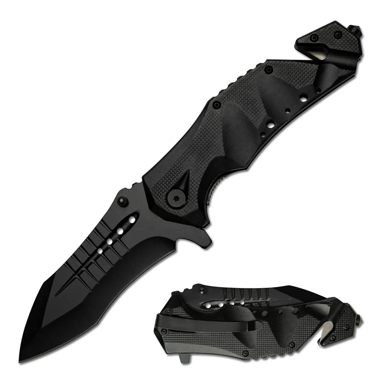 

wide kukri blade 3cr13 steel folding knife with aluminum handle outdoor camping knife survival hunting belt cutter rescue knife