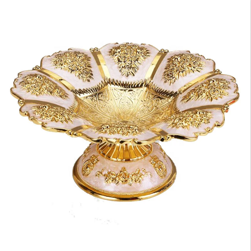 

Metal Nordic Style Household Creative Fashion Living Room Plate Metal Small Delicate Decorations Dish, Gold/sliver