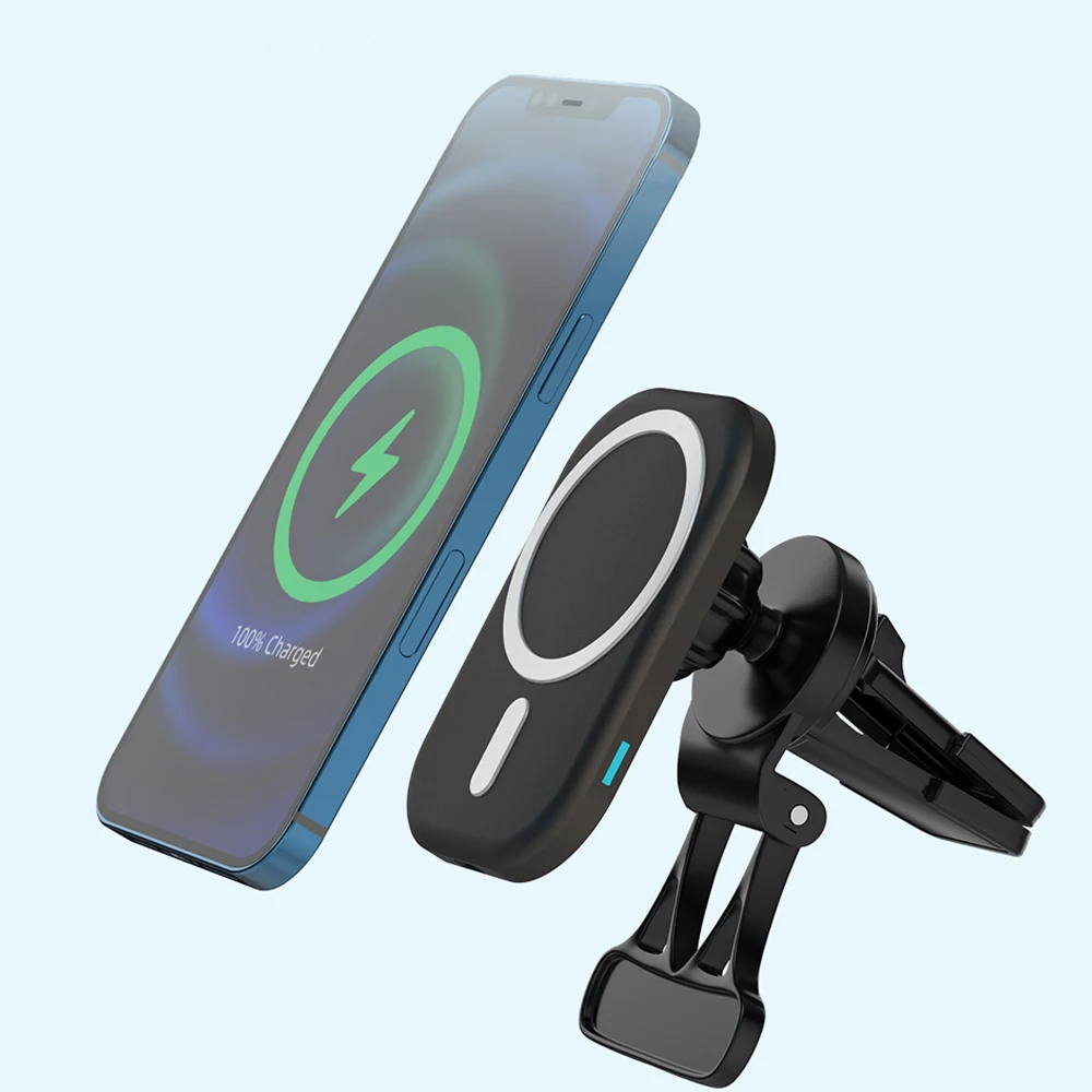 15w magsafe无线车载快速充电器magsafe无线车载充电器磁性车载支架