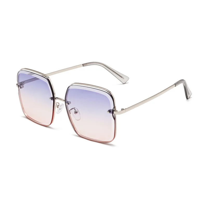 

Trending Metal Sunglasses Women Small Rimless Shades Brand Designer Square Sun Glasses, 5 colors