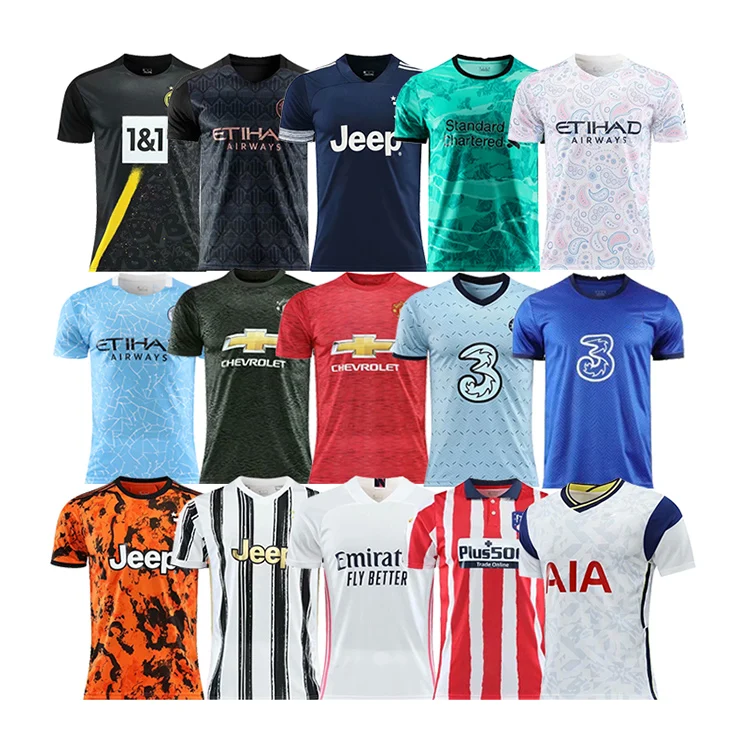 

2021 Wholesale Custom High Quality Soccer Jersey,United Soccer Uniform Jersey Kits Football Camisa De Clubes Europeus, Customized colors