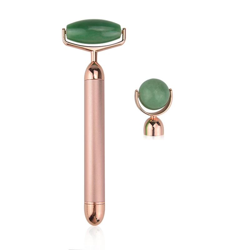 
New Arrival Electric Vibrating Natural Massager Jade Roller Face Lifting 