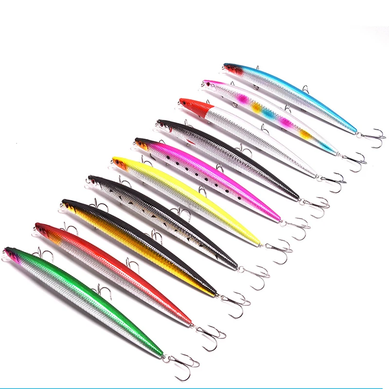 

180mm 26g Fishing Lures Minnow VIB Popper Hard Bait Lures Sinking Minnow, 10 colors
