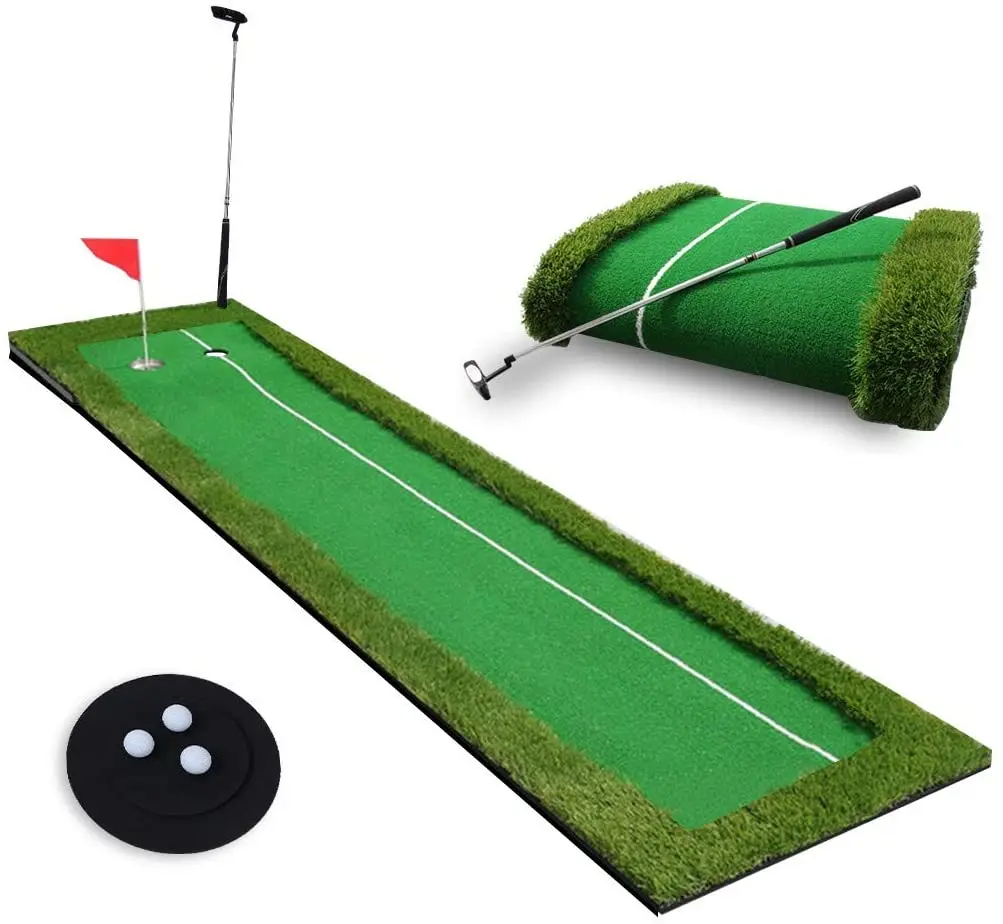 Wholesale Indoor Golf Putting Green Portable Mat With Auto Ball Return