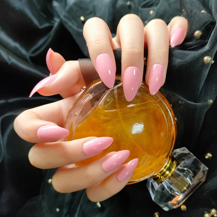 

New Style almond Water droplets stiletto full cover press on nails press on acrylic nails press on finger nails