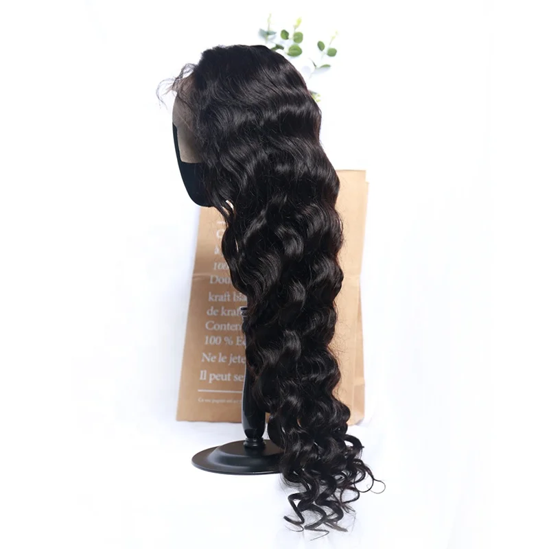 

Hot Glueless Full Lace Wigs Water Wave 100% Brazilian Virgin Human Hair For Black Women