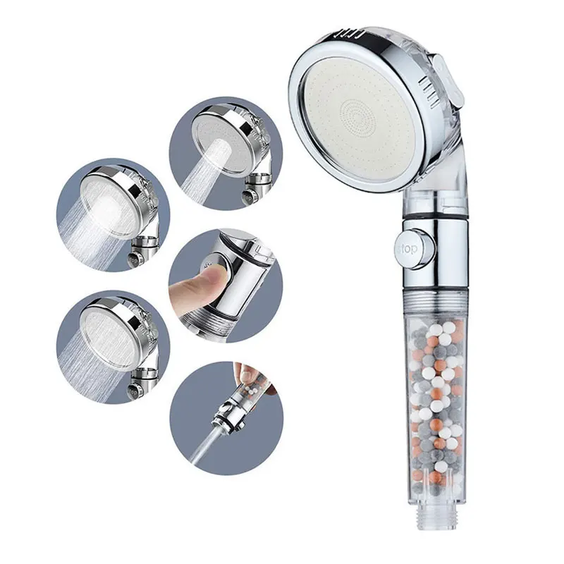

ionic shower head faucet with filter beads pressure handheld showerhead