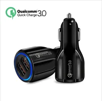 

30% Off Amazon Hot Sale Dual Port USB Car Charger Power QC3.0 Mobile Phone Charger for Mobile Phone