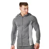 Custom Jacket Fitness Cotton Polyester Zip Up Hoodie For Men