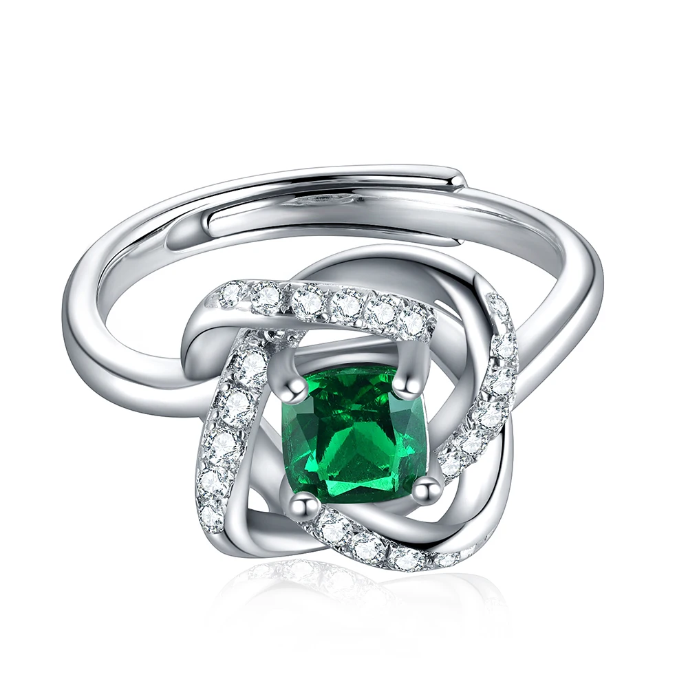 

2021 hot sale new arrival beautiful gold jewelry lab grown emerald sterling silver 925 jewelry rings, Green