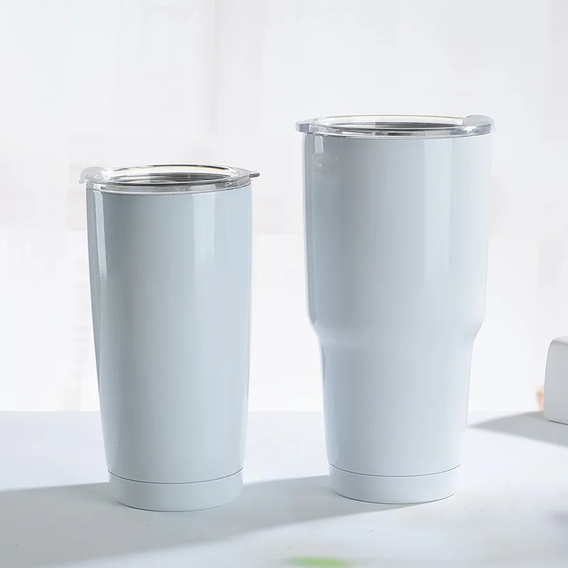 

20/30 oz Stainless Steel Thermos Vacuum Tumbler Double Wall Sublimation Blank Tumbler Cups, Silver color