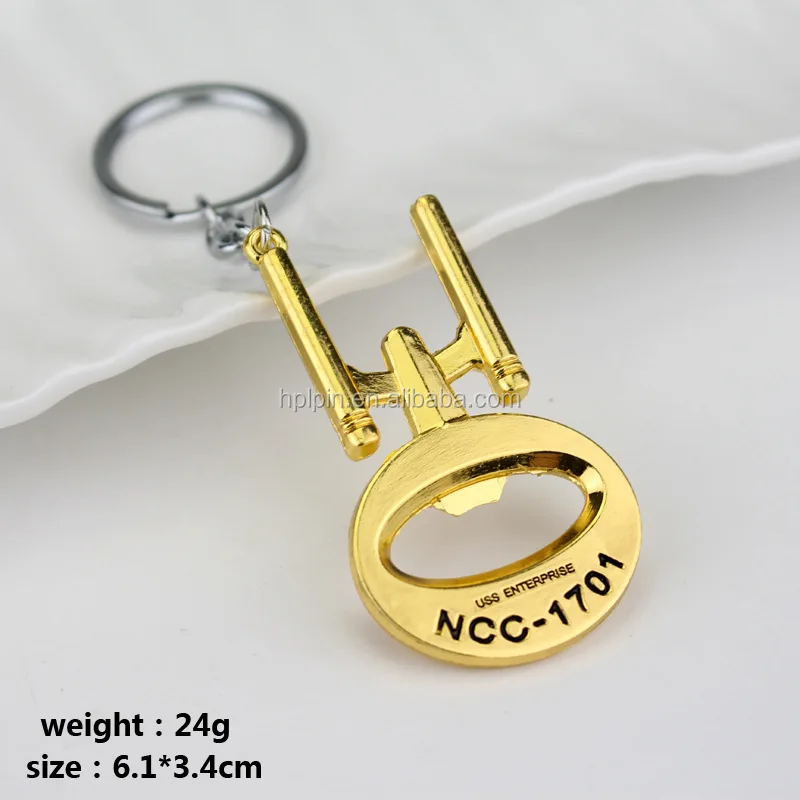 Star Trek Bottle Opener Keychains Keyring Metal Alloy Silver Keychain