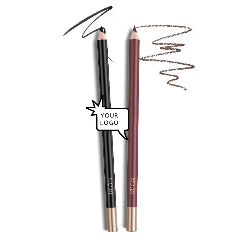 

Cosmetics Black Waterproof Easy Control Makeup Eyeliner Pencil With Sharpener Long Lasting Eye Pencil Private Label