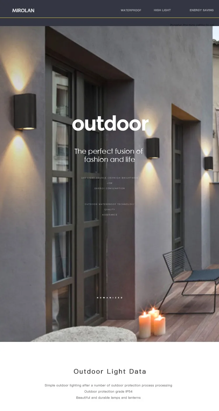 Hot products top 20 waterproof 3w/6w led outdoor wall lamp aluminum wall light modern bathroom wall light decorative