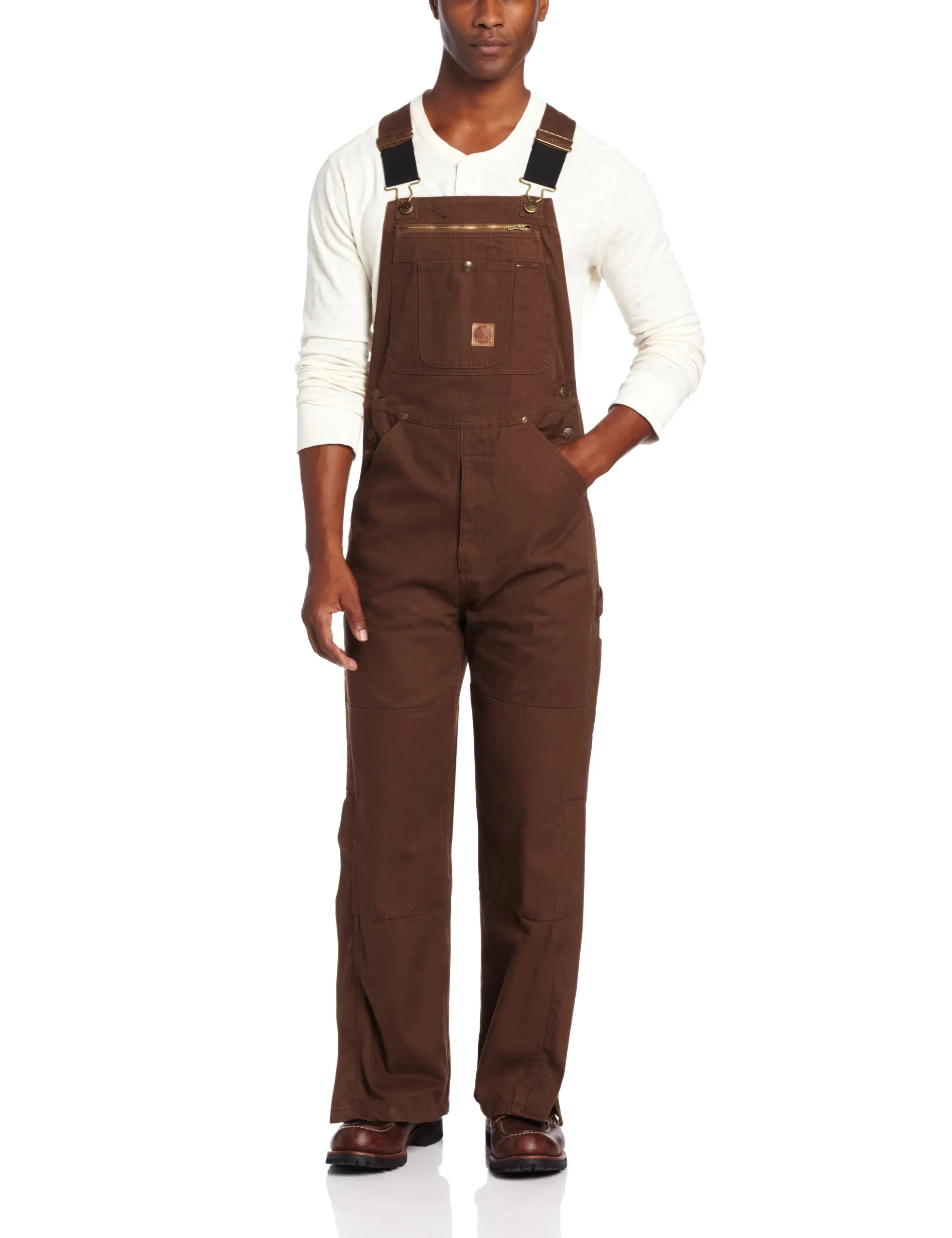 dark brown overalls for men