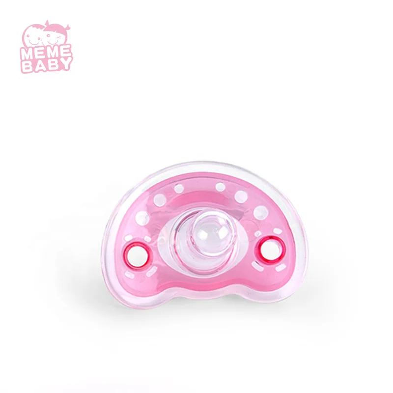 

LFGB Food Grade Newbron Baby Soft Silicone Teat Baby Soother Two Pack, Pink,green,custom