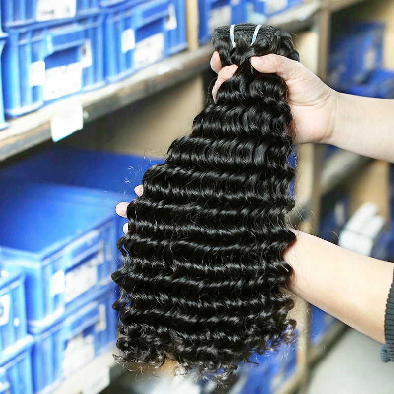 

top quality frontal and bundles human hair deep wave human hair extension bundles with closure