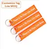 Orange embroidery fabric cloth colorful luggage tag key embroidered jet jet tag flight tag