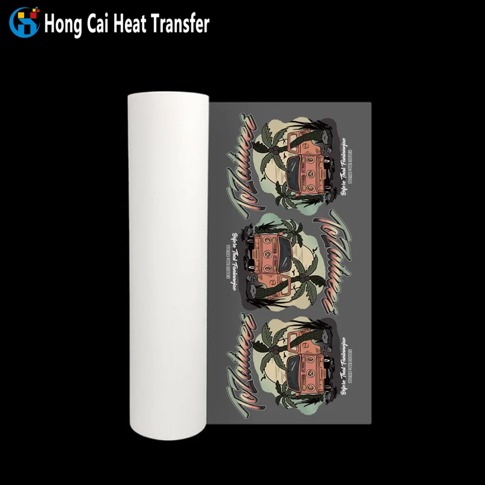 

Hongcai dtf pet film roll 30/60cm A3 A4 dtf film roll 60 cm print transfer sticker for dtf printer