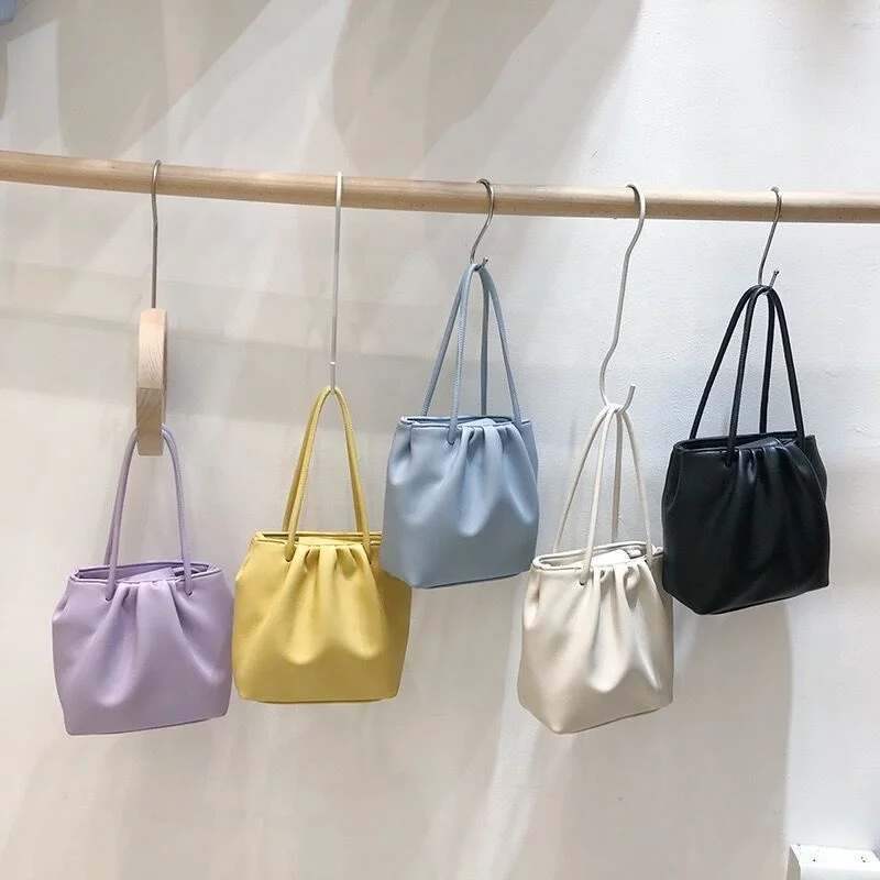 

Quality Female Pleated Crossbody Vintage Pu Shoulder Bag Ladies Handbags Women Bags