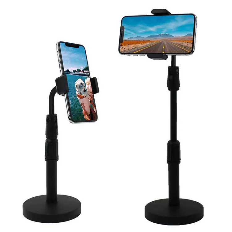 

Desktop Mobile Phone Holder Stand 360 Rotate for Face time Live Round Base for Smartphone
