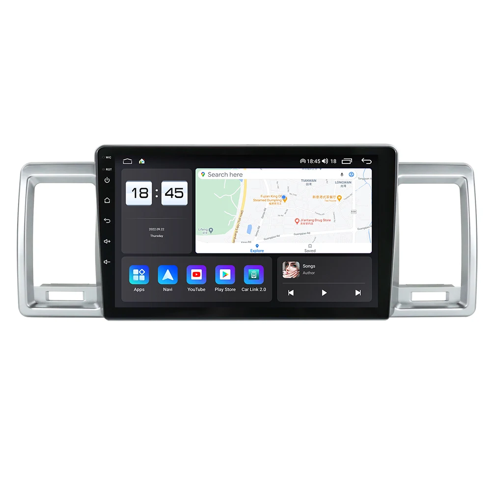 

Touch Screen Multimedia 2 Din 10 Inch Audio Stereo Android 12 Car Radio for Toyota Hiace 2004-2019