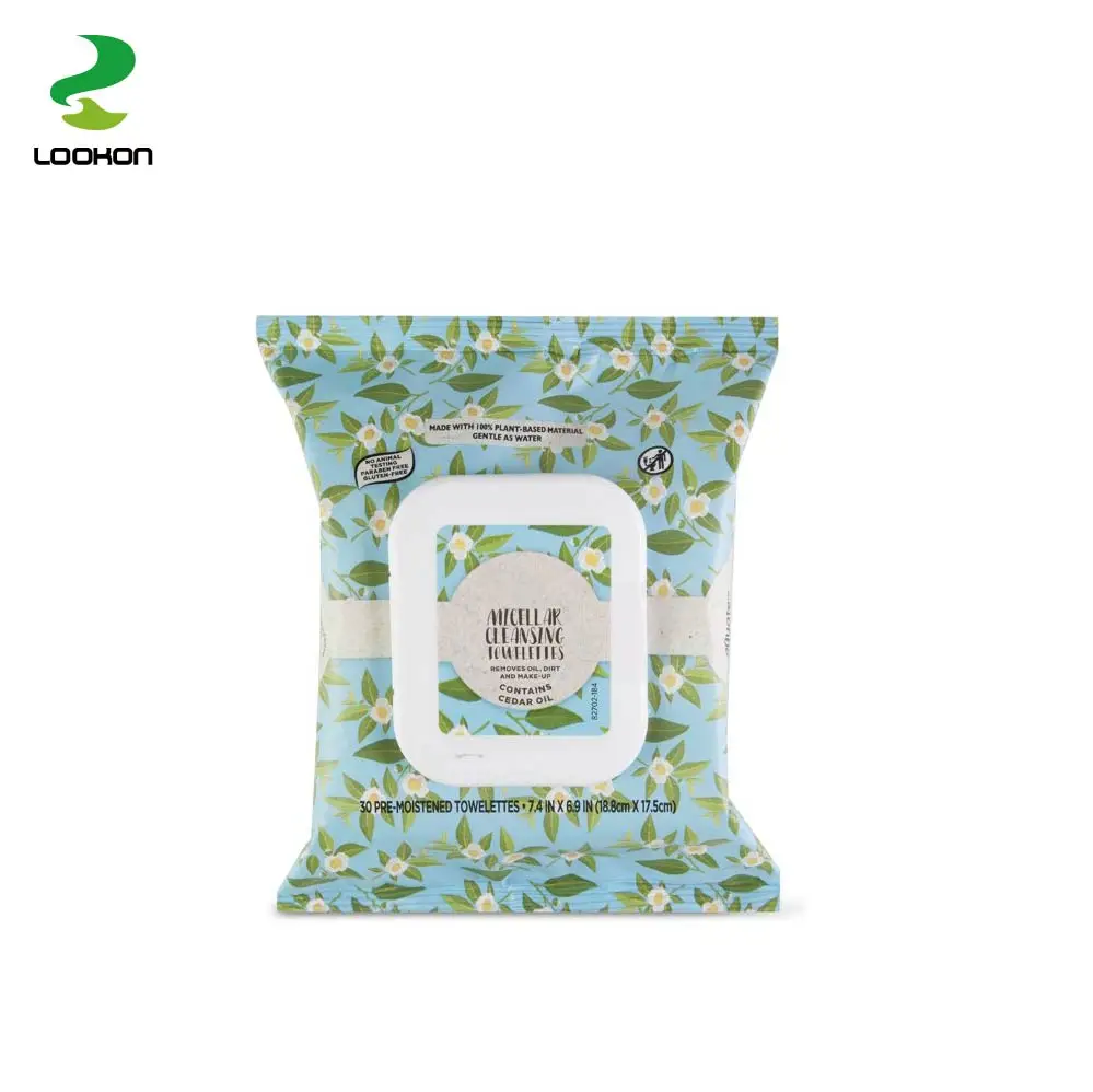 

Lookon Perforated Spunlace Absorbent Industrial Perforated Factory Price Ph Balanced Hypoallergenic Large Safe Facial Wipes