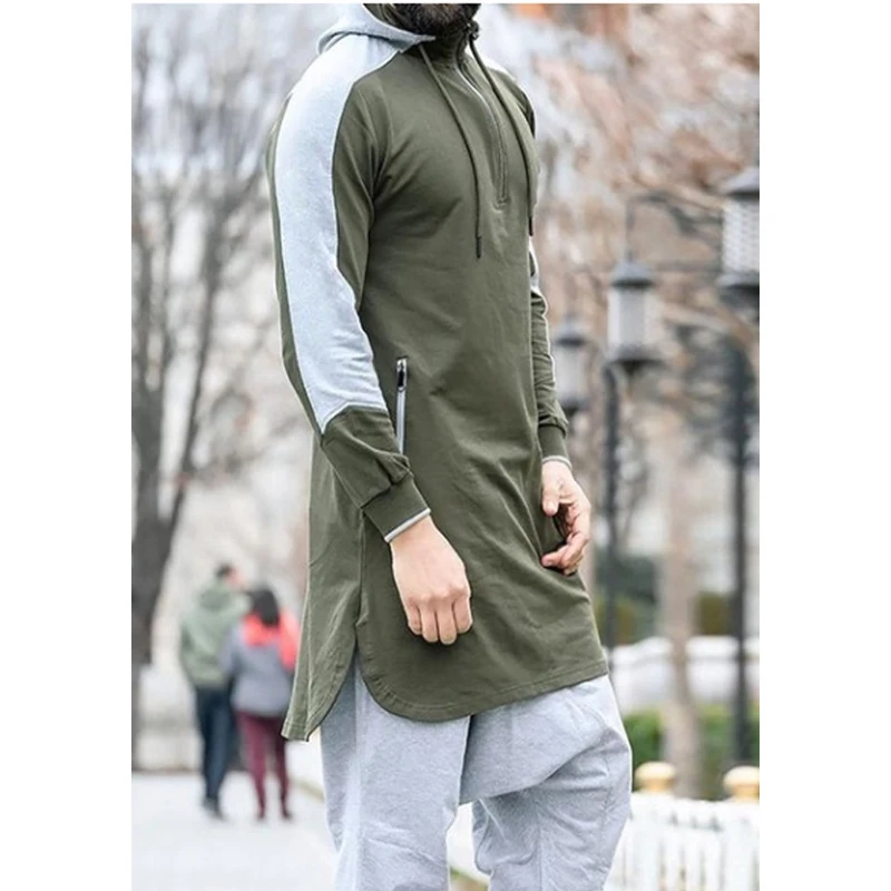 

Custom Mens Workout Arabic Matching Robe Muslim Zipper Pocket Pullover Mens Hoodie