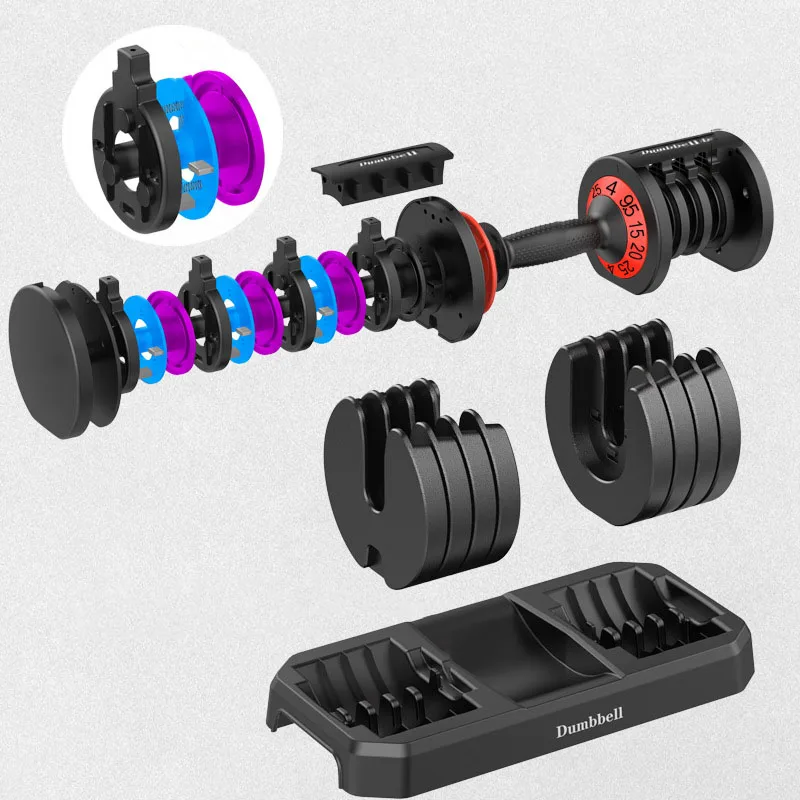 

Hot sell gym equipment set new design Fitness accessories Adjustable Dumbbells Set, Selectivity