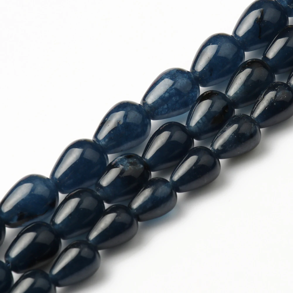 

Wholesale 8*12mm/10*14mm Water Drop Shape Dark Blue Jade Beads For Jewelry Making