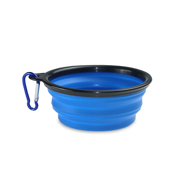 

Amazon Best Seller Size Small Water Folding Portable Travel Foldable Silicone Collapsible Food Pet Dog Bowl for Dog, Customized color