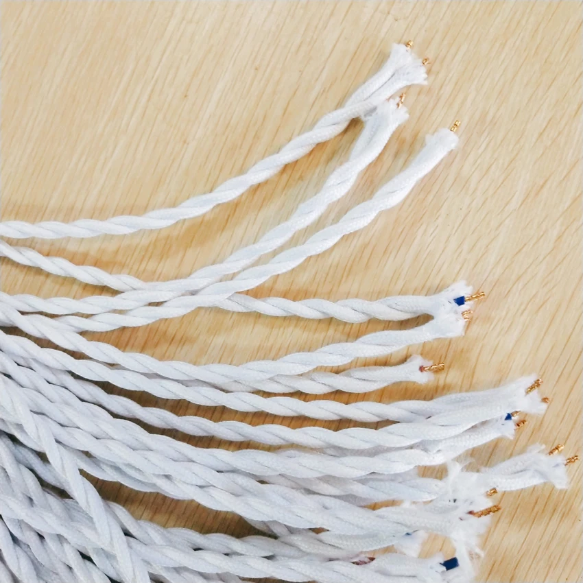 扭曲的彩色编织电线2芯爱迪生纺织织物电缆吊灯电源线电缆