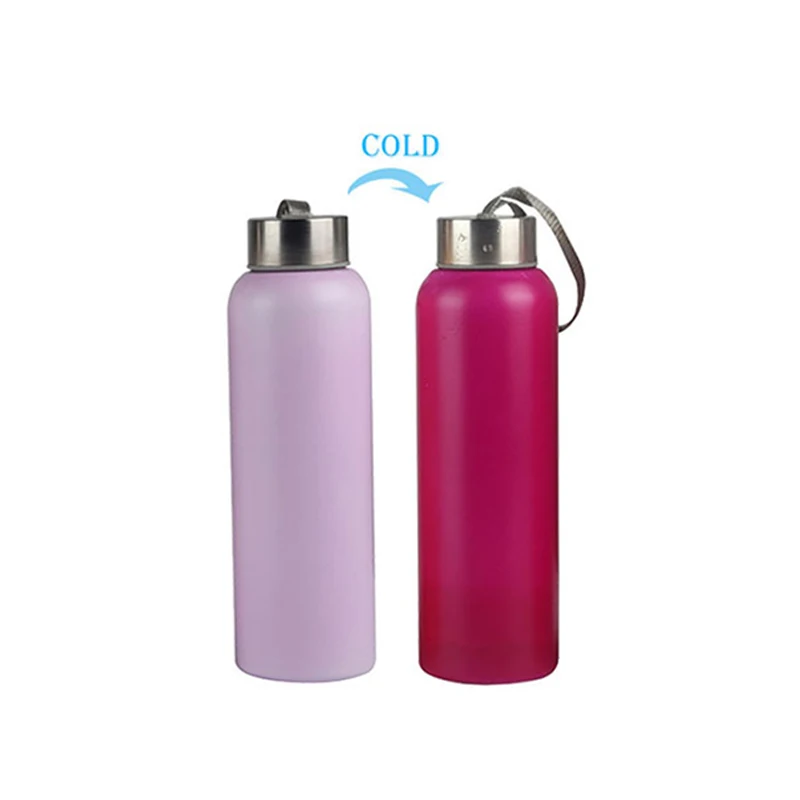 

500ml Sublimation blanks color change stainless steel water bottle, Optional