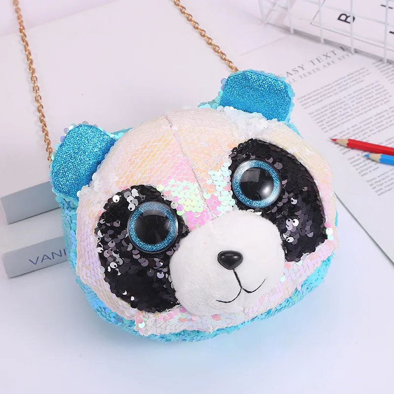 

baby coin bag cartoon animal shape panda rabbit pig mini purse sequins small handbags for kids