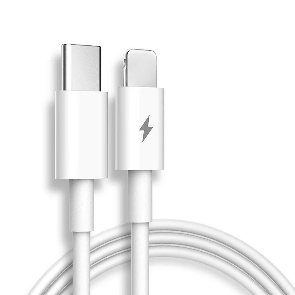 

1M Type-C- 8pin 18W PD Cable 2A Fast Charging Sync Charger PD Data Line PD Cable For iPhone, White