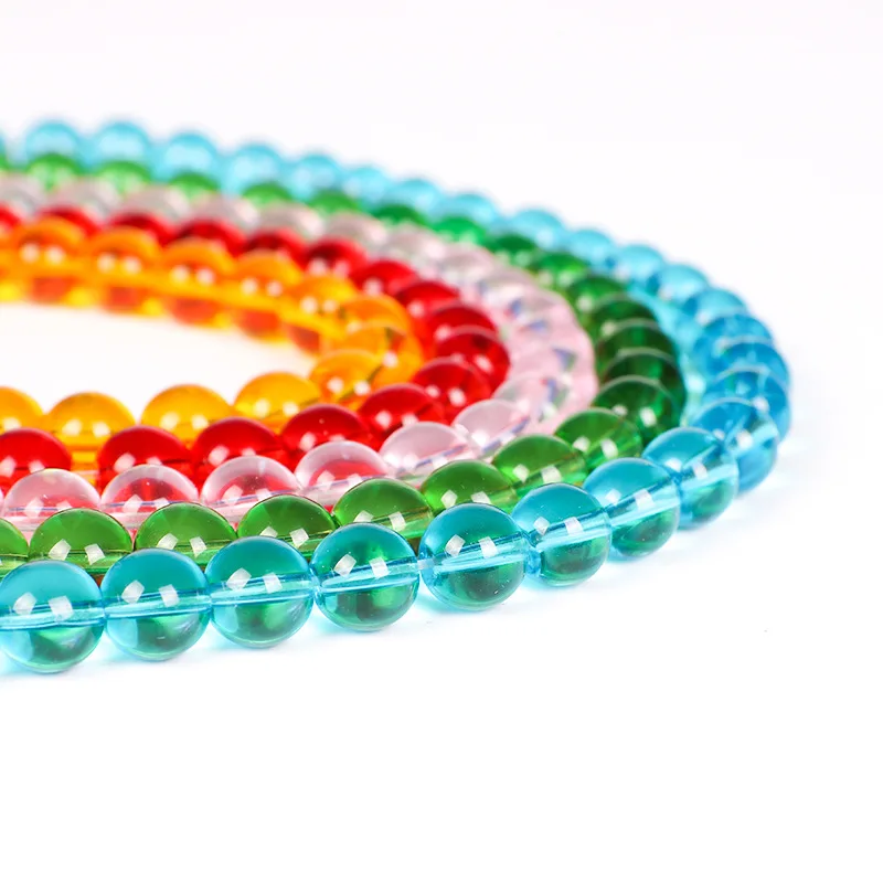 

Wholesale Colorful Transparent Glass Beads for DIY Necklace Bracelet Quality Glass Beads for Jewelry Making
