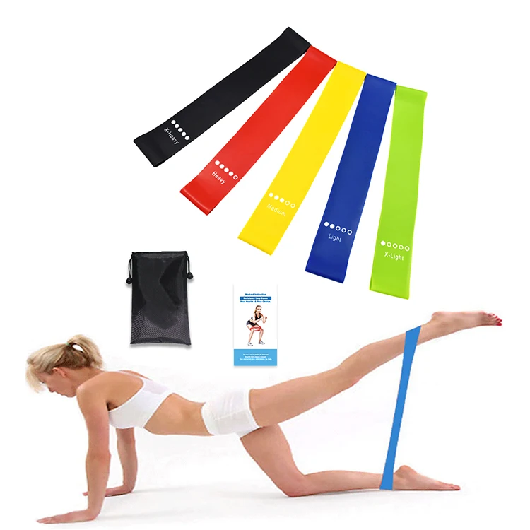 

Fast delivery 5pcs resistance bands set gym equipment resistance bands for sports fitness yoga exercise OEM