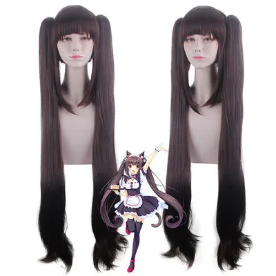 

chocola anime cosplay wig with cap cosplay wig curly japanese cosplay wig