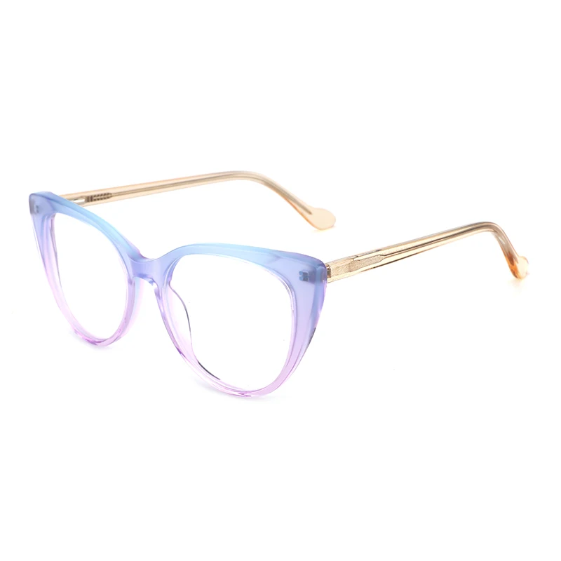 

2021 NEW trendy gradient color optical eyeglasses frames clear eye glasses cat eye transparent eyewear for women ladies, Custom colors